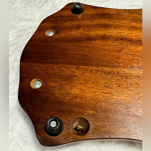 Vintage Himark Wooden MCM Cheese Tray Charcuterie Board Ceramic Tile w/Handles - Picture 12 of 16